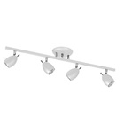 Spot Luminária Trilho Direcionável 4 Bocal Branco Zo04