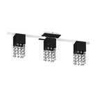 Spot Luminária Trilho Sobrepor Moderno 3 Bocal Preto 3283