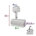 Spot P/ Trilho Eletrificado Branco Ztl015 Starlux + Led Mr11