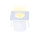 Spot Para Móveis Led Pik Quadrado 1w Branco 2 Peças Luz Quent