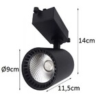 Spot Para Trilho 20w 3000k Preto - Good Lighting