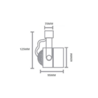 Spot Para Trilho Classic Quadrado Mr16 Gu10 Bco/pto Preto