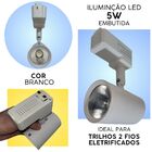Spot Para Trilho Eletrificado Branco 5w Led Direcionável