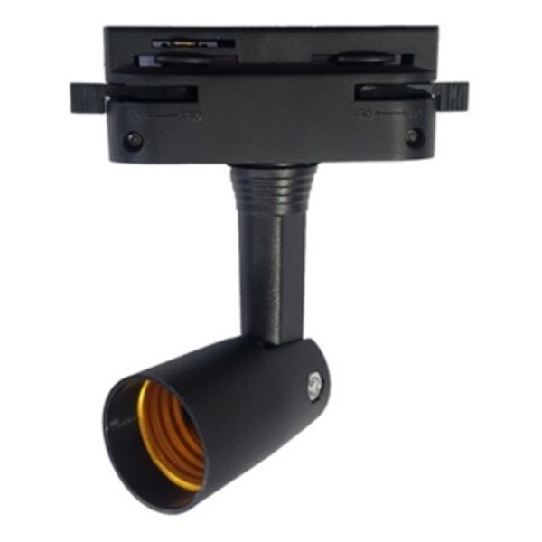 Spot Para Trilho Eletrificado Soquete E27 Sem Lâmpada Preto