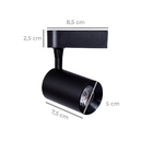 Spot Para Trilho Led 7w Branco Quente Bivolt Preto Delis