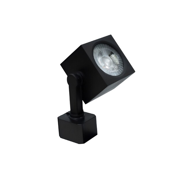 Spot para Trilho LED Preto Quadrado 5W Luz Amarela Ecoforce