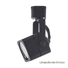 Spot Para Trilho Mesti Quadrado Preto Mr16 Dicroica