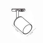 Spot Para Trilho Track Ar111 Gu111 Preto