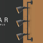 Spot Pixar Triplo Preto Bivolt