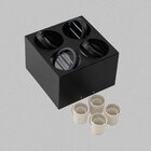 Spot Plafon Sobrepor Box 18x18cm Preto P/ 4 Par20 E27 Bellalu