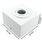 Spot Plafon Sobrepor Box Quadrado Mr16 Branco + Led 7w Branco