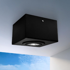 Spot Plafon Sobrepor Box Quadrado Mr16 Direcionável Preto