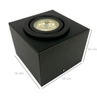 Spot Plafon Sobrepor Box Quadrado Par20 Direcionável Preto