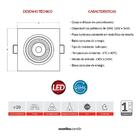 Spot Quadrado 12w Branco Neutro Avant