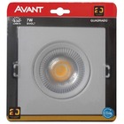 Spot Quadrado 7w Branco Quente Avant