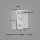 Spot Quadrado Embutir No Frame Gu10 P/ Mr16 Branco Gaya St2888