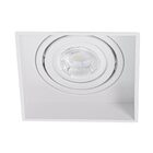 Spot Quadrado Embutir No Frame Gu10 P/ Mr16 Branco Gaya St2888