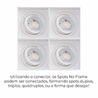 Spot Quadrado Embutir No Frame Gu10 P/ Mr16 Branco Gaya St2888