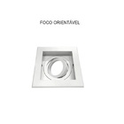 Spot Quadruplo Embutir Quadrado Recuado Branco Para Par30 E27