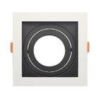 Spot Recuado De Embutir Quadrado Par 20 Branco Com Preto Tasc