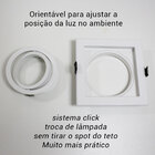 Spot Recuado Embutir Conecta Bella Iluminação Gu10 Ar70 branc