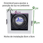 Spot Recuado Embutir Conecta Bella Iluminação Gu10 Mr11 preto