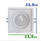 Spot Recuado Orientável Embutir + Lâmpada Led Par20 7w 6000k