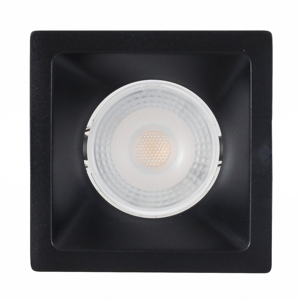 Spot Recuado Emb. Quad. 74mm ABS+PC 3W Bi-Volt LED 3.000K - Preto