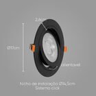 Spot Redondo Embutir Preto Dl152par30b Bella + Led Par30 Br Q