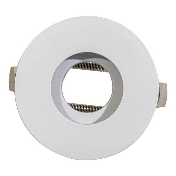 Spot Redondo Recuado Embutir Branco + Led Branco Quente Gu10