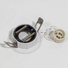 Spot Redondo Recuado Embutir Branco Com Preto + Led Branco Qu