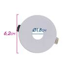 Spot Redondo Rente Embutir + Led Gu10 Mini Dicroica Branco Fr