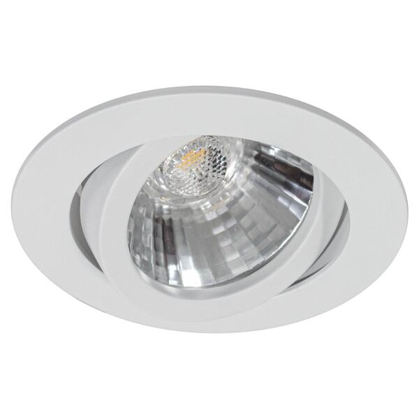 Spot Redondo Rente Embutir E27 + Lâmpada Par20 Branco Quente