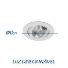 Spot Redondo Rente Embutir E27 + Lâmpada Par20 Branco Quente