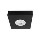 Spot Semi-embutido Quadrado Preto + Mr16 4,8w Br. Quente St31