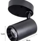 Spot Sobrepor 7w 3000k Preto