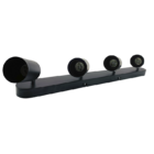 Spot Sobrepor Direcionável Quadruplo Com Base Preto Gu10 55cm