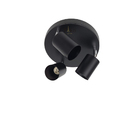 Spot Sobrepor Direcionável Triplo Com Base Redonda Preto Gu10