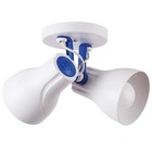 Spot Sobrepor Duplo Direcionável Octa Plus Branco C/ Azul 02