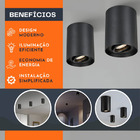 Spot Sobrepor Fixo Redondo Direcionável Luminária P/ Teto