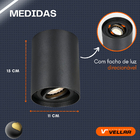 Spot Sobrepor Fixo Redondo Direcionável P/ Par20 Preto S/ Lâm