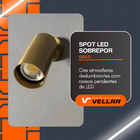 Spot Sobrepor Gold Direcionável Para Teto + Lâmpada Gu10 5w B