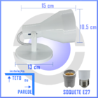Spot Sobrepor Lampada Par 30 Led Em Aluminio