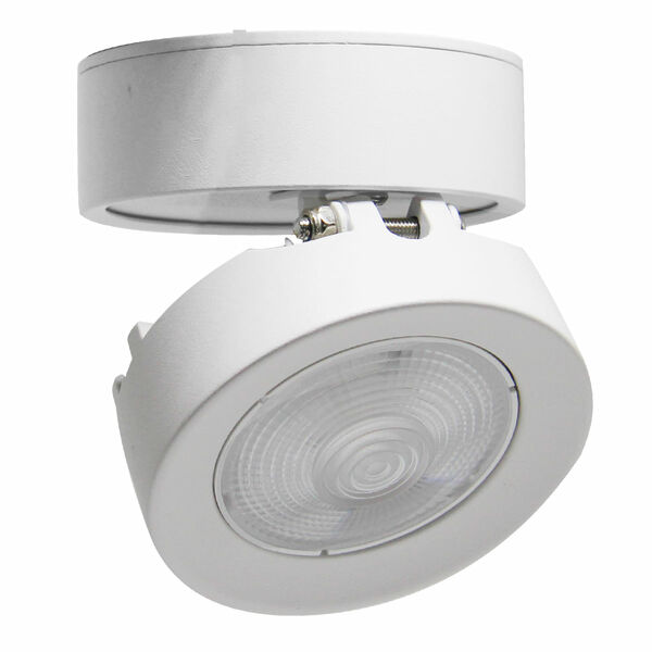 Spot Sobrepor Led 7w Redondo Direcionável Branco/branco Quente