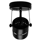 Spot Sobrepor Mr16 Gu10 Redondo Preto Direcionável Ds2396 Del