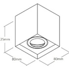 Spot Sobrepor Mr16 Preto Ip20