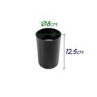 Spot Sobrepor Preto Redondo + Led Dicroica Gu10 Mr16 Branco Q