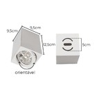 Spot Sobrepor Quadrado Abs Branco P/ Ar70 Gu10 Sz292/3s Megal