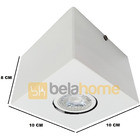 Spot Sobrepor Quadrado Dicroica Gu10 Com Lâmpada Branco 6000k