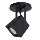 Spot Sobrepor Quadrado Direcionável  Gu10 C/ Canopla Preto